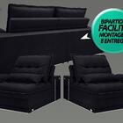 Sofá Bergamo 2,70m Assento Retrátil E Reclinável Velosuede Pr