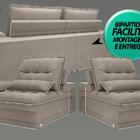 Sofá Bergamo 2,90m Assento Retrátil E Reclinável Velosuede Be