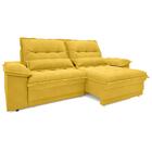 Sofá Bergamo 2,90m Assento Retrátil E Reclinável Velosuede Ca