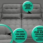 Sofá Bergamo 2,90m Assento Retrátil E Reclinável Velosuede Gr