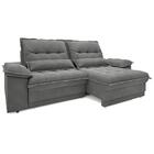 Sofá Bergamo 2,90m Assento Retrátil E Reclinável Velosuede Gr