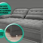 Sofá Bergamo 2,90m Assento Retrátil E Reclinável Velosuede Gr