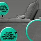 Sofá Bergamo 2,90m Assento Retrátil E Reclinável Velosuede Gr