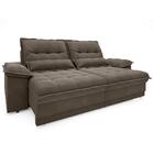 Sofá Bergamo 2,90m Assento Retrátil E Reclinável Velosuede Ma