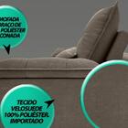 Sofá Bergamo 2,90m Assento Retrátil E Reclinável Velosuede Ma