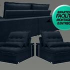 Sofá Bergamo 2,90m Assento Retrátil E Reclinável Velosuede Pe