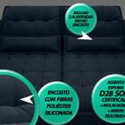 Sofá Bergamo 2,90m Assento Retrátil E Reclinável Velosuede Pe