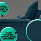 Sofá Bergamo 2,90m Assento Retrátil E Reclinável Velosuede Ro