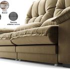 Sofá Bergamo 2,90m Retrátil E Reclinável Veludocristal Castor