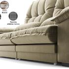 Sofá Bergamo 2,90m Retrátil E Reclinável Veludocristal Fendi