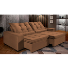 Sofá Berlim Retrátil E Reclinável 4 Lugares 2,30m Veludo Cast