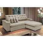 Sofá Berlin 2.65x1.70m Com Chaise Super Pillow Top - Bege