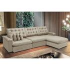 Sofá Berlin 3.85x1.70m Com Chaise Super Pillow Top - Bege