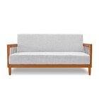 Sofá Bex 2 Lugares 160 Cm Linho Rústico Grigio Cinza Claro