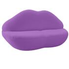 Sofá Boca Em Tecido Suede Lilás