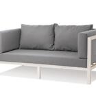 Sofá Bogarim 2 Lugares De Alumínio Para Jardim Área Externa