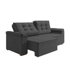 Sofá Bolonha Retrátil E Reclinável 2,50m Com Molas Veludo (co