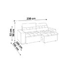 Sofá Borgonha 4 Lugares – Linoforte Moveis - Marrom