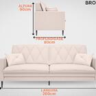 Sofá Brooklyn 2,00m Fixo Areia - Netsofas