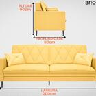 Sofá Brooklyn 2,00m Fixo Canario - Netsofas