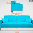 Sofá Brooklyn 2,00m Fixo Turquesa - Netsofas