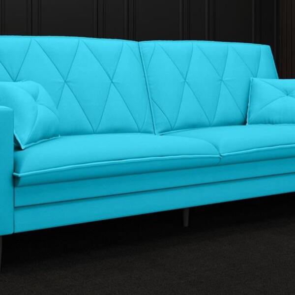 Sofá Brooklyn 2,00m Fixo Turquesa - Netsofas