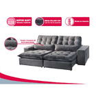 Sofá Bruna 3 Lugares Retrátil E Reclinável 2.30m Suede Móveis