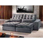 Sofá Bruna 3 Lugares Retrátil E Reclinável 2.30m Suede Móveis