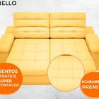 Sofá Brunello 1,70m Retrátil E Reclinável Velosuede Canario -