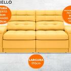 Sofá Brunello 1,70m Retrátil E Reclinável Velosuede Canario -