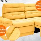 Sofá Brunello 1,70m Retrátil E Reclinável Velosuede Canario -