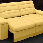 Sofá Brunello 1,70m Retrátil E Reclinável Velosuede Canario -