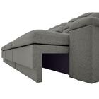 Sofá Brunello 2,05m Retrátil E Reclinável Velosuede Cinza - N