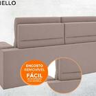 Sofá Brunello 2,05m Retrátil E Reclinável Velosuede Marrom -