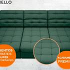 Sofá Brunello 2,05m Retrátil E Reclinável Velosuede Verde - N