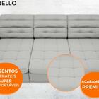 Sofá Brunello 2,30m Retrátil E Reclinável Velosuede Grafite -