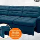 Sofá Brunello 2,30m Retrátil E Reclinável Velosuede Petroleo