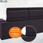 Sofá Brunello 2,30m Retrátil E Reclinável Velosuede Preto - N