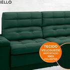 Sofá Brunello 2,30m Retrátil E Reclinável Velosuede Verde - N