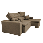 Sofá Cairo 3,12m Retrátil, Reclinável Tecido Suede Castor