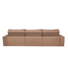 Sofá Cairo 3,52m Retrátil, Reclinável Tecido Suede Castor