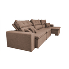 Sofá Cairo 4,12m Retrátil, Reclinável Tecido Suede Castor