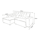 Sofá California Bipartido 4 Lugares 1,60m Retrátil E Reclináv