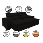 Sofá California Bipartido 4 Lugares 1,60m Retrátil E Reclináv