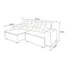 Sofá California Bipartido 4 Lugares 1,60m Retrátil E Reclináv