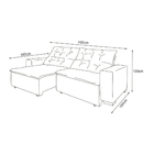Sofá California Bipartido 6 Lugares 4,30m Retrátil E Reclináv