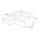 Sofá California Bipartido 6 Lugares 4,40m Retrátil E Reclináv