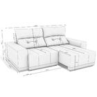 Sofá Califórnia Reclinável Com Tecido Suede - Chumbo