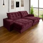 Sofá Califórnia Retrátil E Reclinável 4 Lugares 2,30m Com Mol