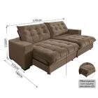 Sofá Califórnia Retrátil E Reclinável 5 Lugares 2,70m Com Mol